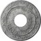 Ekena Millwork Nadia Medallion (Canopies up to 4 7/8"), 12 1/8"OD x 3 5/8"ID x 7/8"P, Ultra Pure White Crackle CM12NAUWC - alternate 1